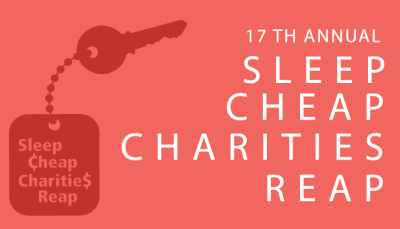 17th Annual Sleep Cheap Charities Reap logo