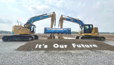 "It's our future" Photo of construction site for South Niagara Hospital.