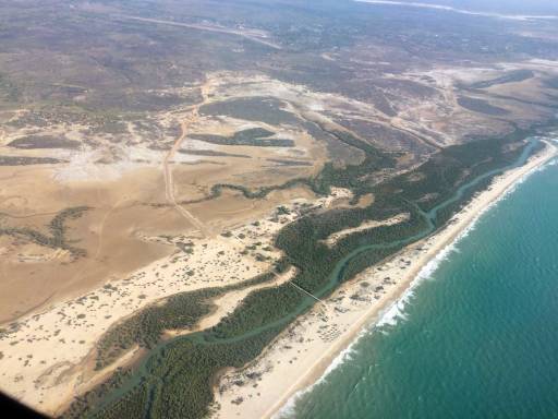 Coastal Morondava mangroves from above