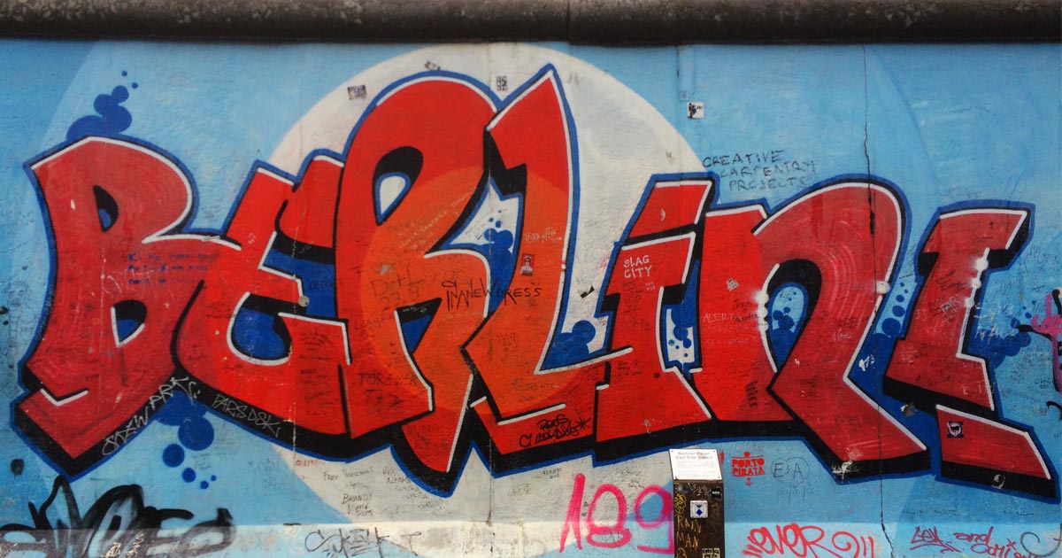 The word 'Berlin' written in grafitti