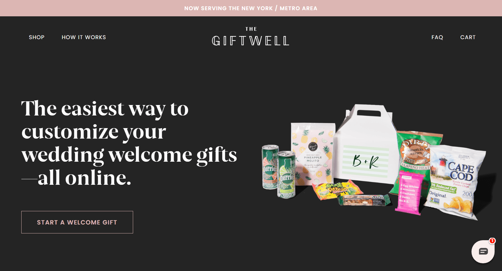 Giftwell Homepage.