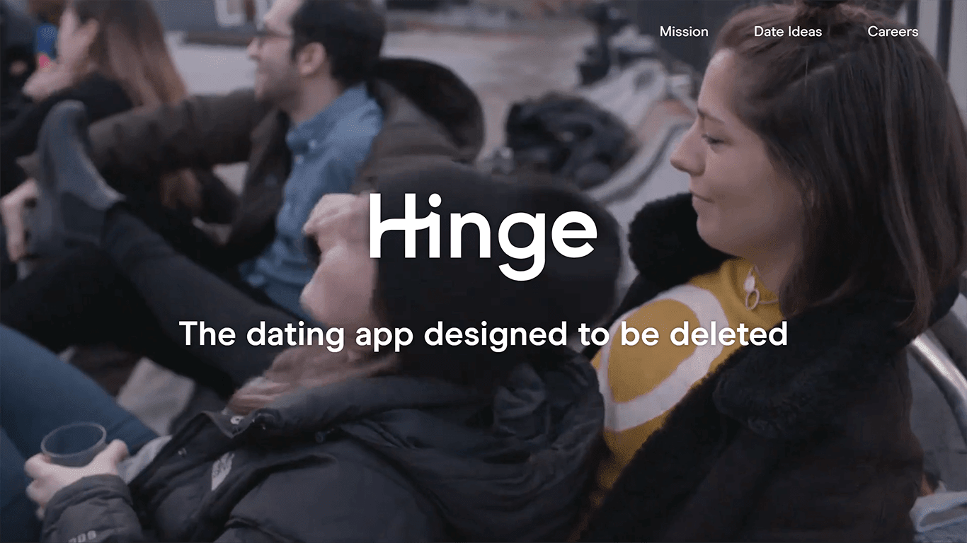 Hinge.co homepage