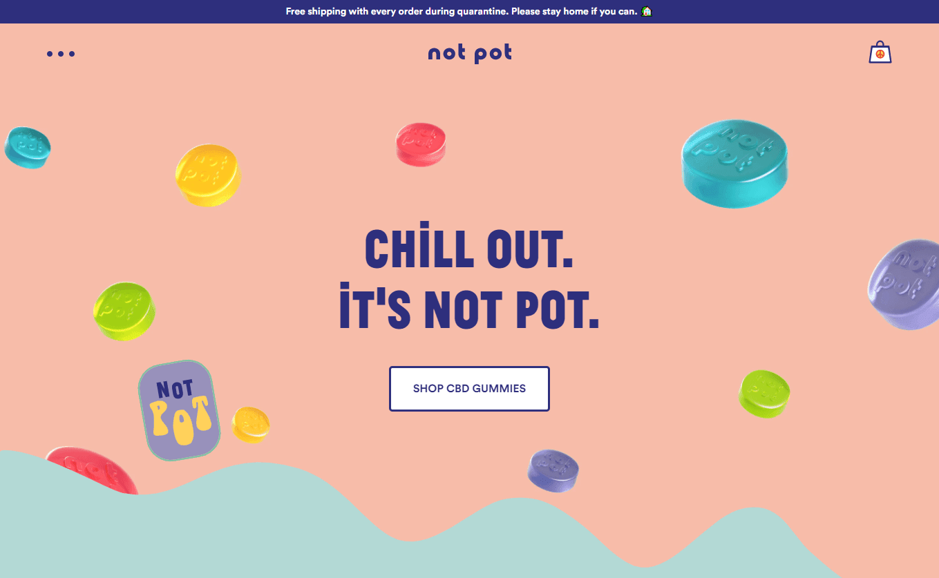 Not Pot homepage