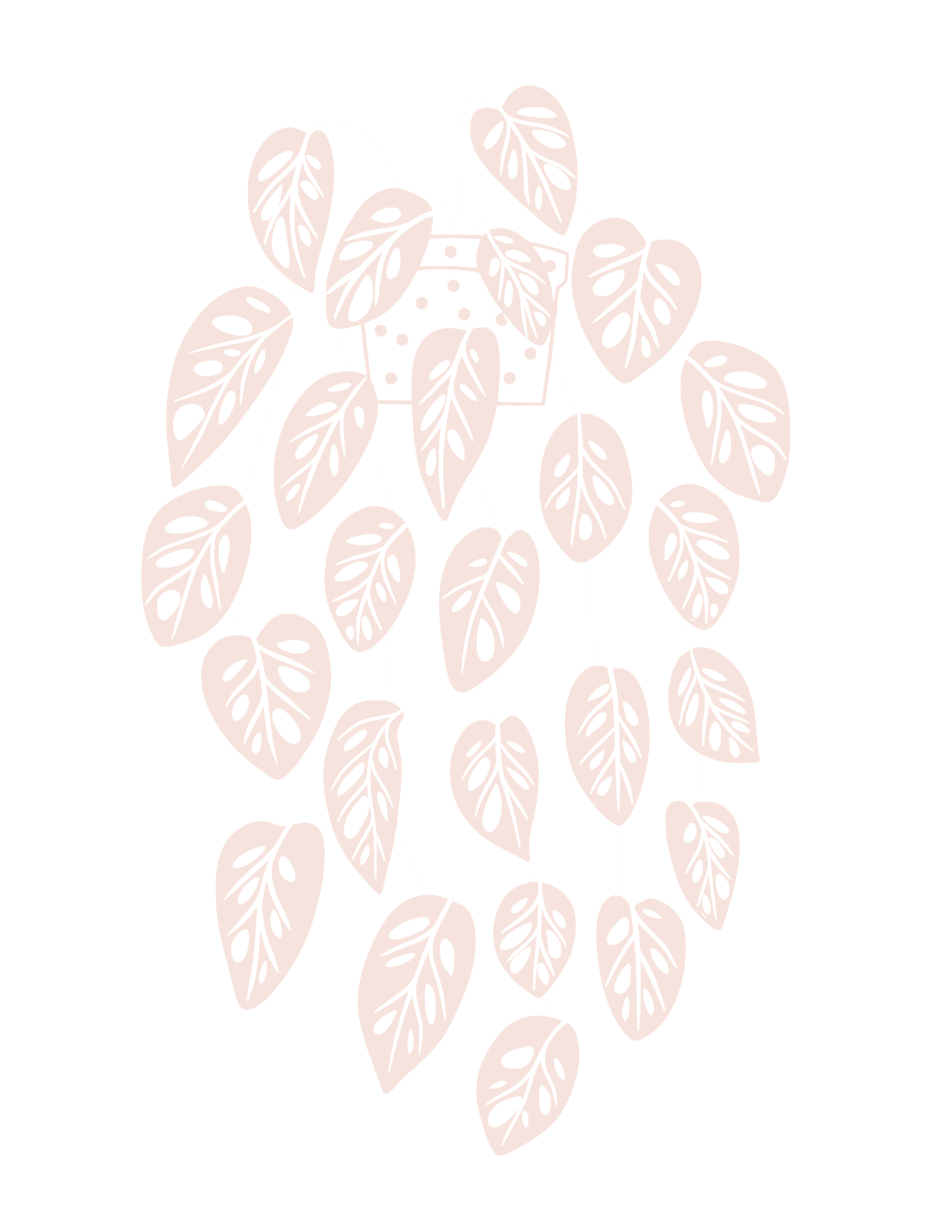 Red Swiss cheese plant (monstera) illustration with warm lighting