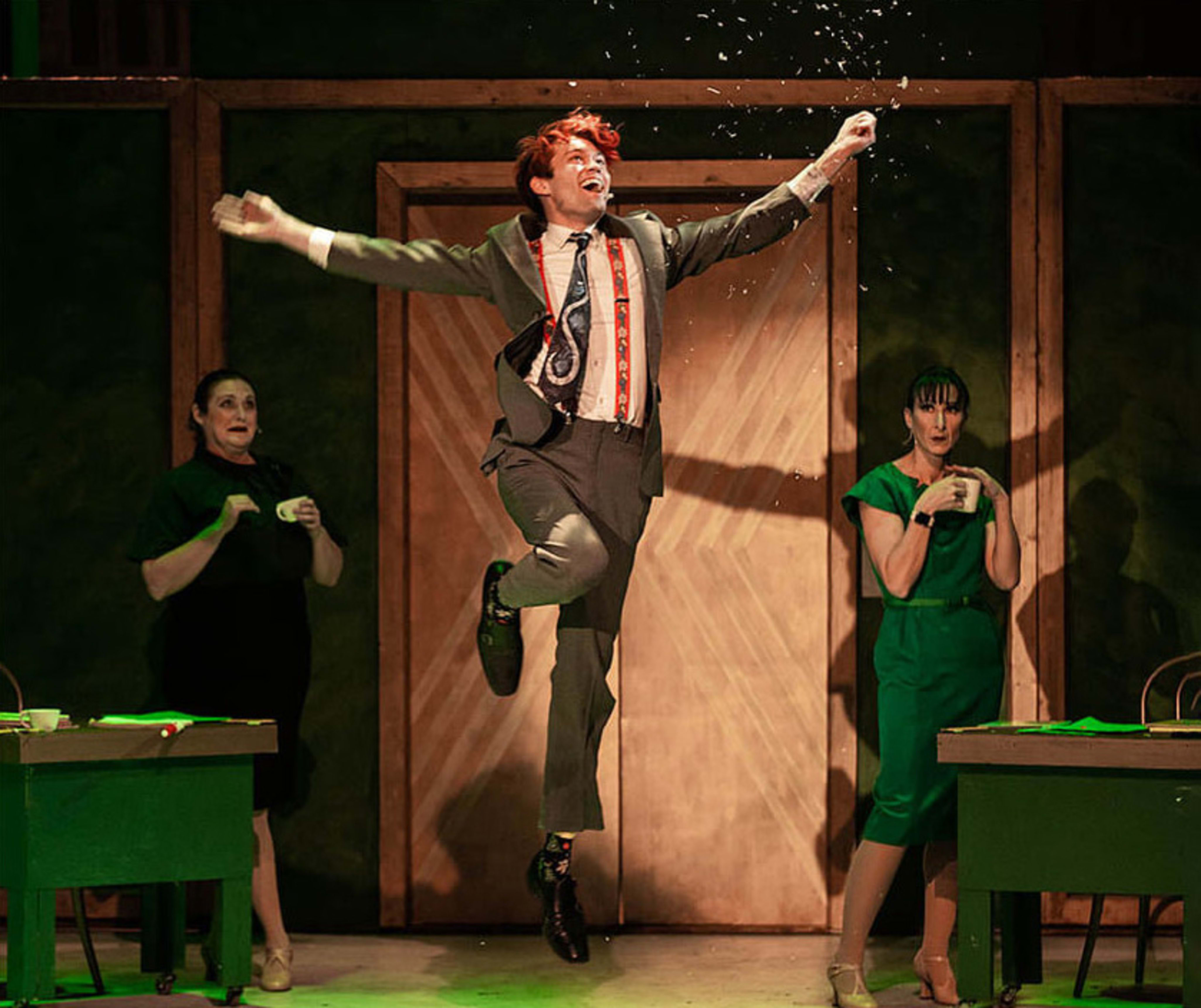 Nick as Buddy in Elf, jumping
