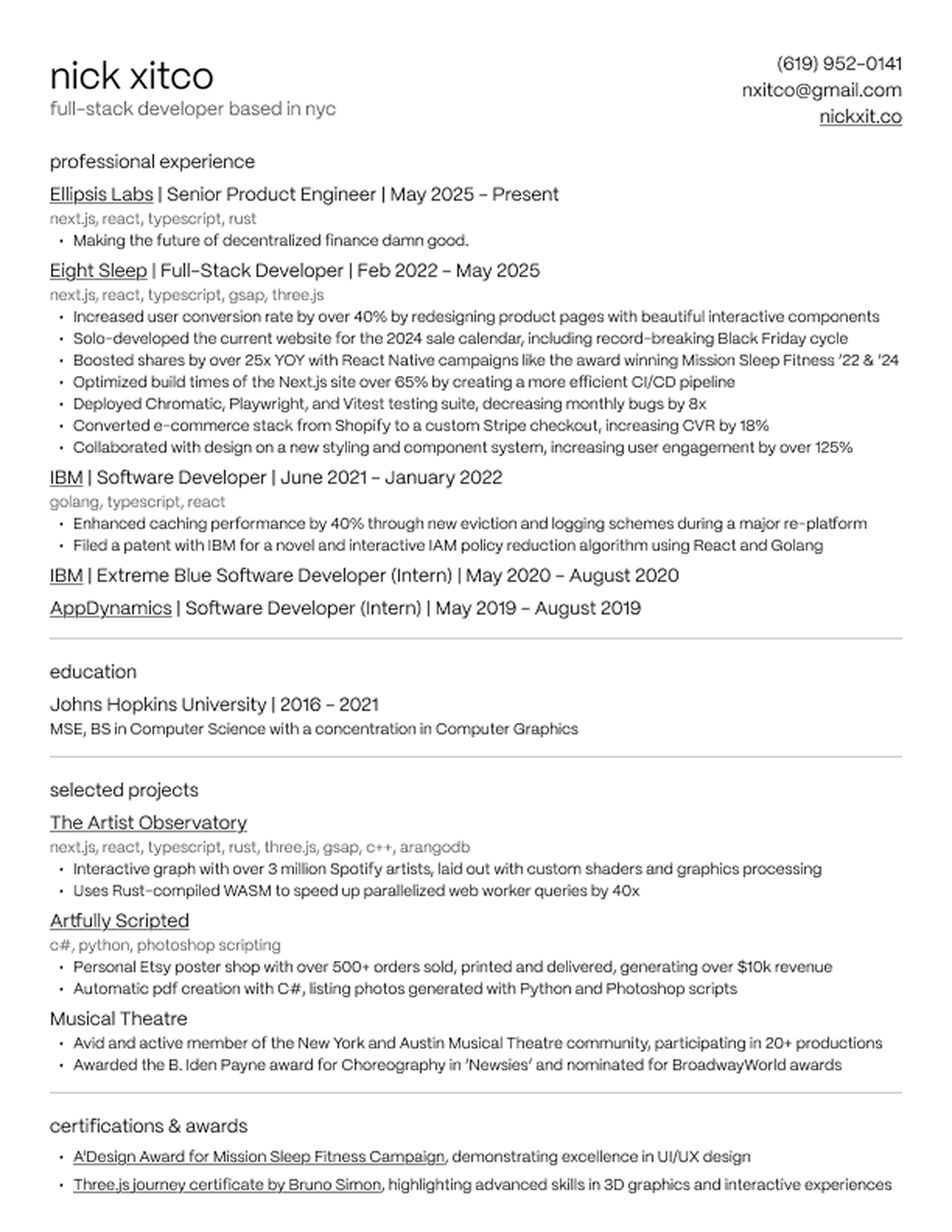 Thumbnail of computers resume