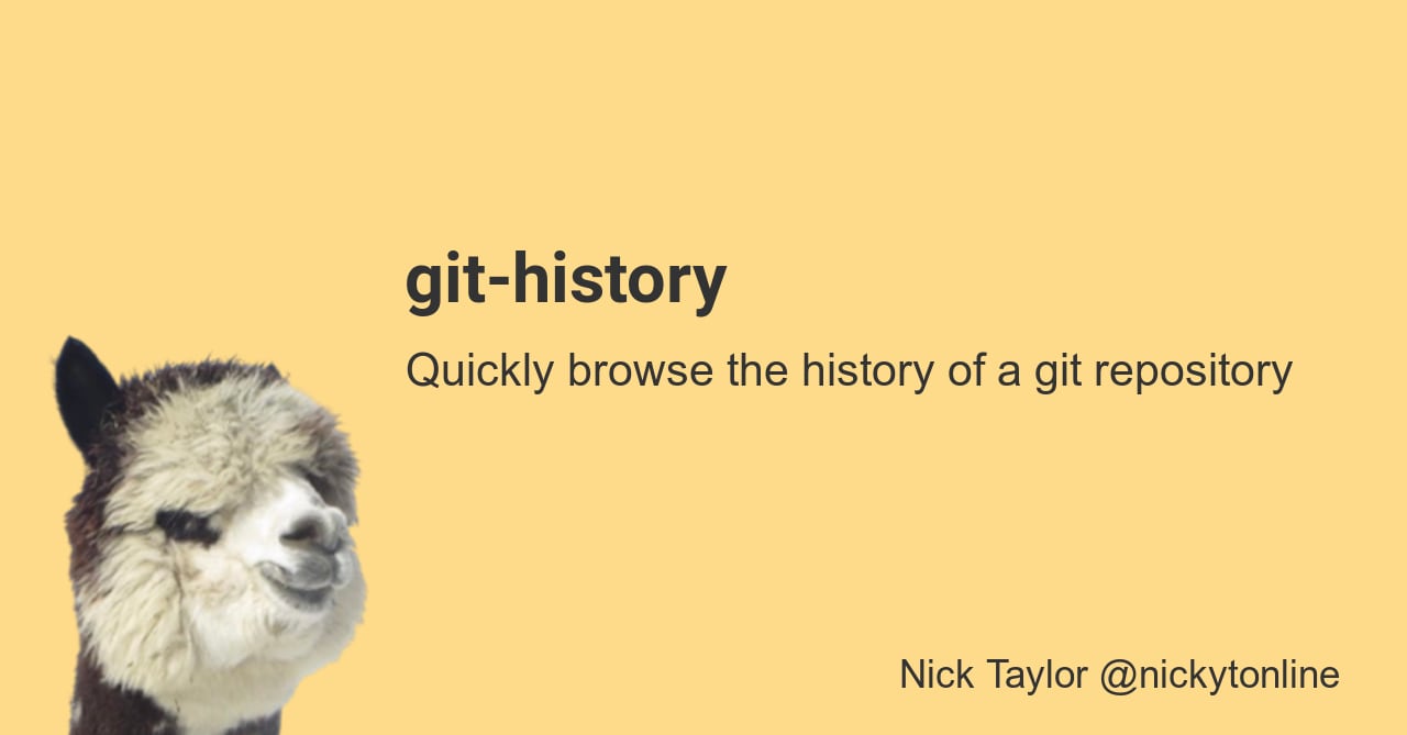 Git history just some dev