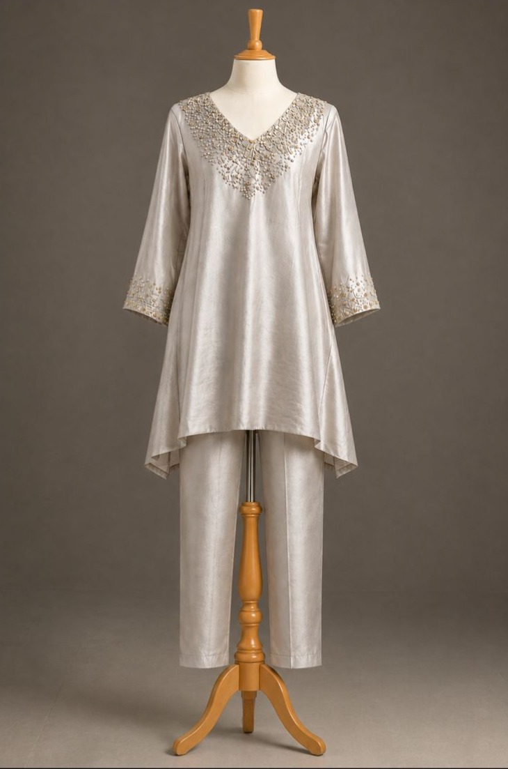 IVORY-ON-IVORY FESTIVE LOOK view 1