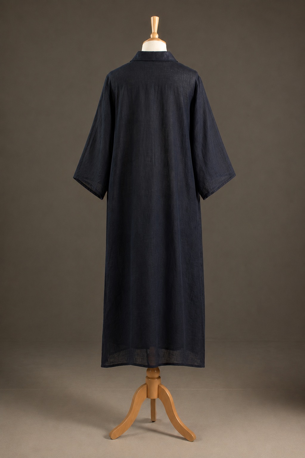 tunic black premium cotton view 2