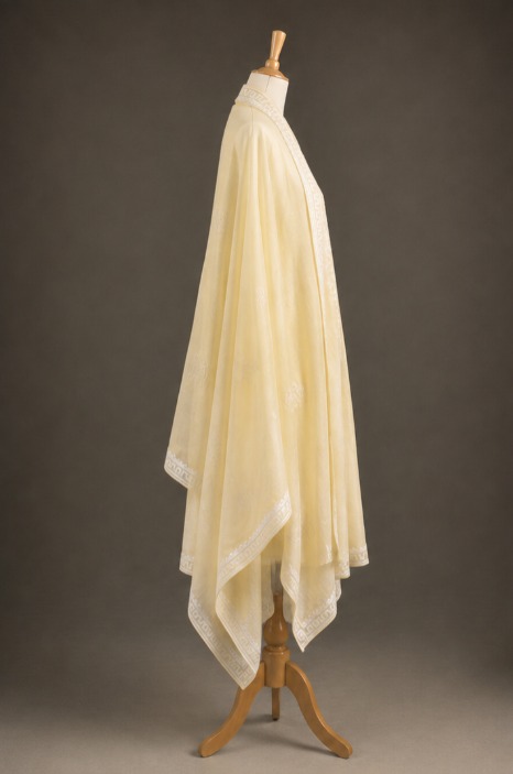 semi stiched chanderi suit view 3