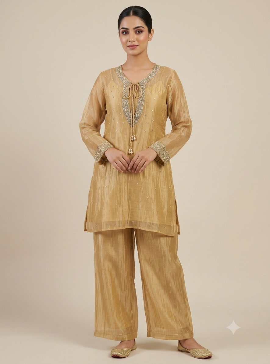 Golden Sand Embellished Set view 1