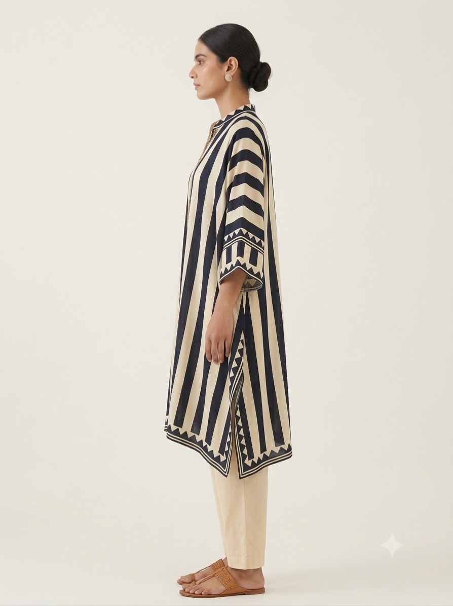 Monochrome Muse Striped Tunic Set view 3