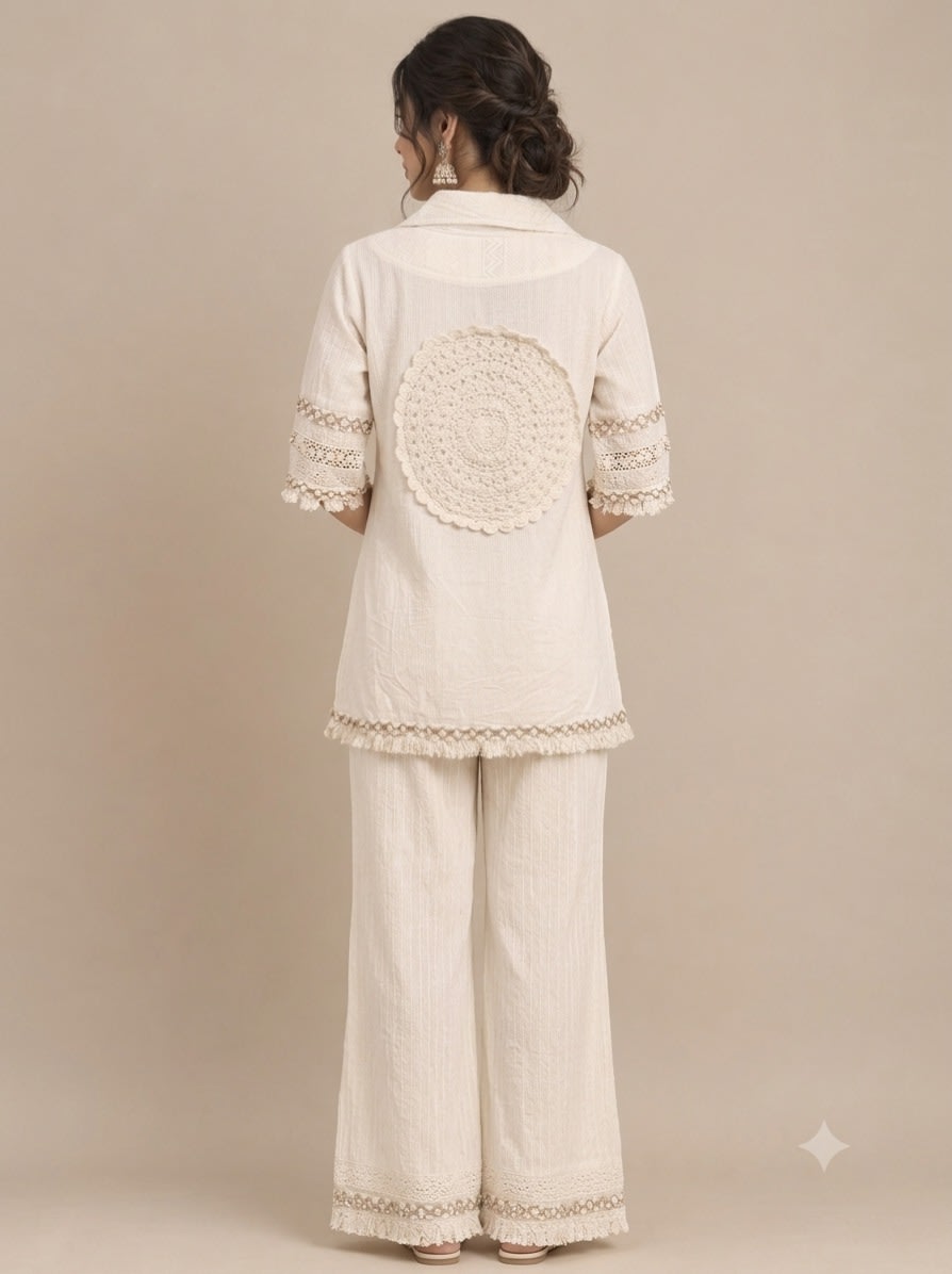 Ivory Lace-Trim Co-ord Set view 5