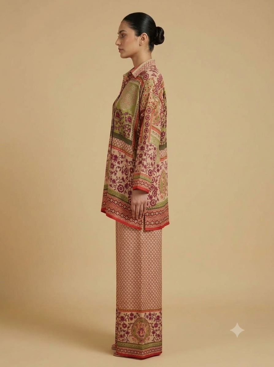 Olive Heritage Patchwork Co-ord Set view 4