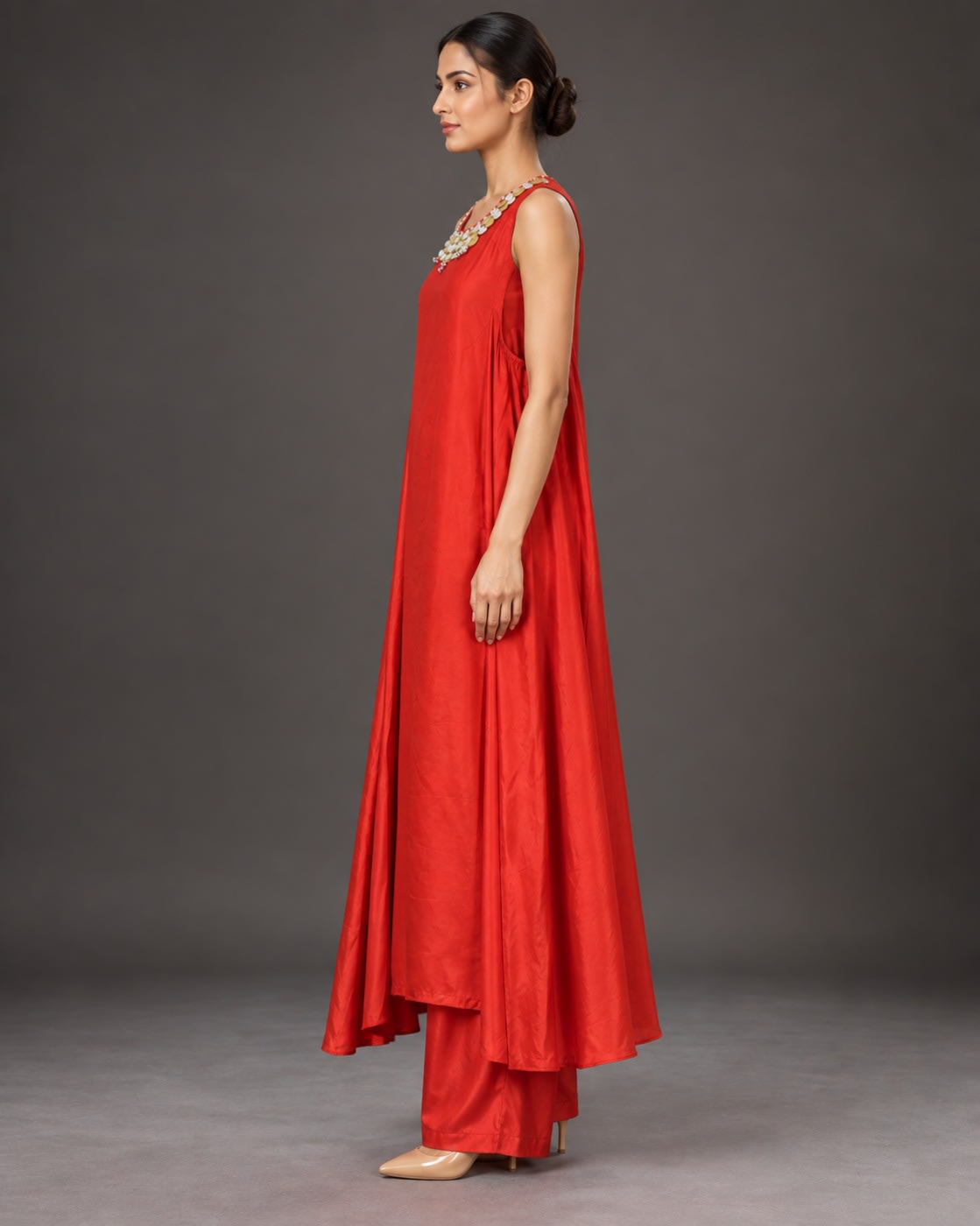 Vermilion Draped Longline Set view 4