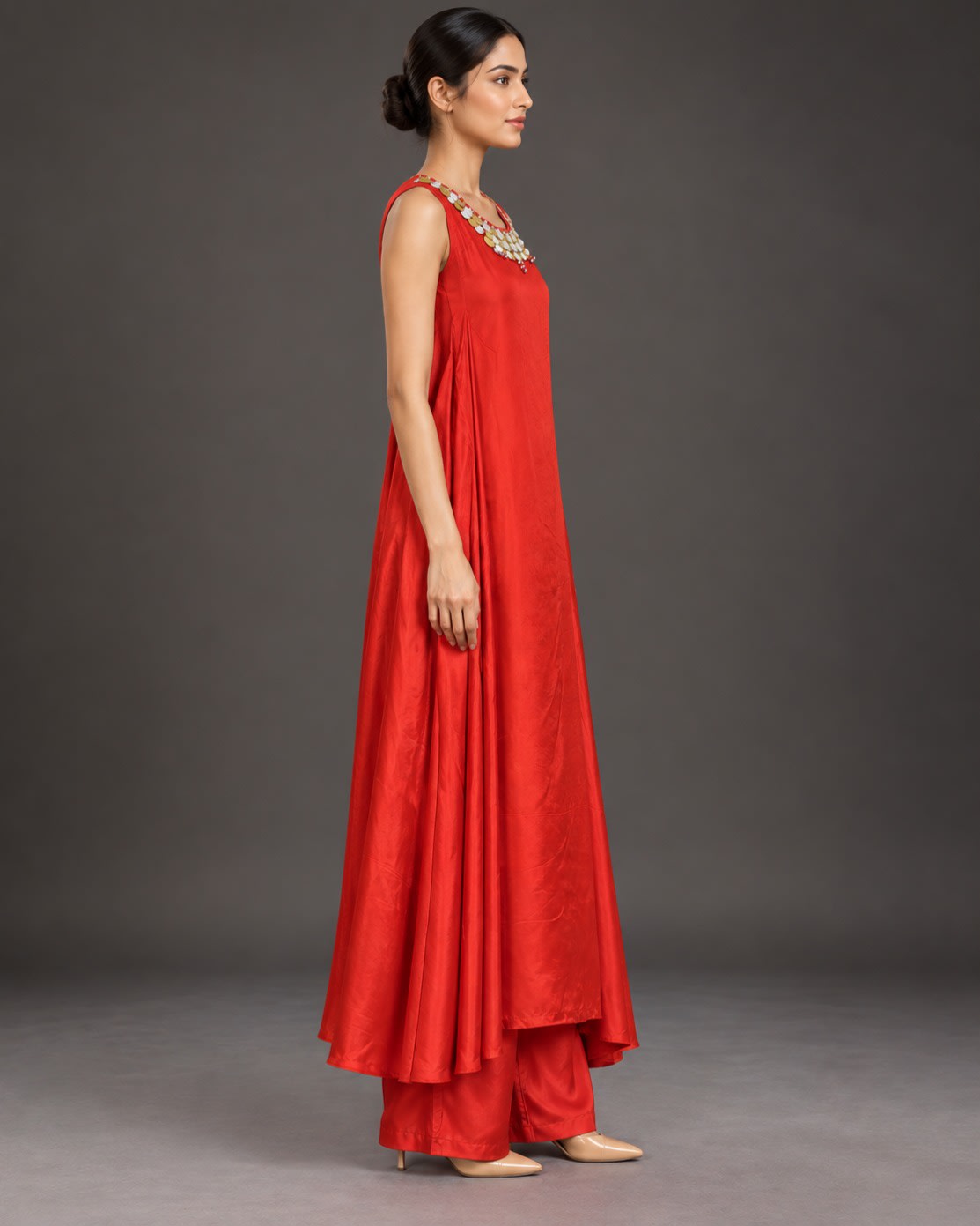 Vermilion Draped Longline Set view 3