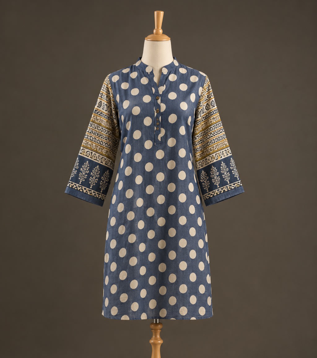 Indigo Polka Statement view 1