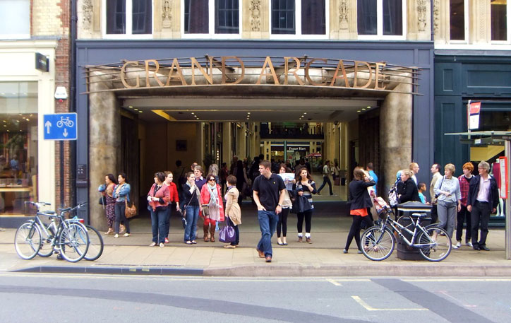 Exterior of the Grand Arcade, Cambridge