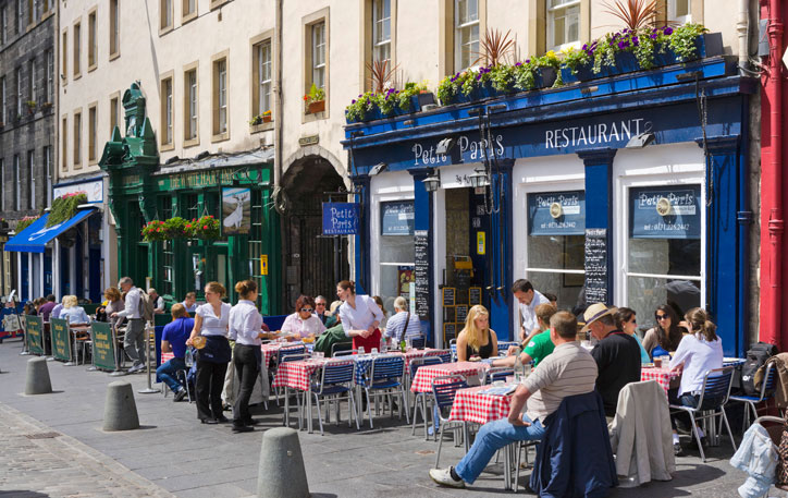 Exterior of Petit Paris restaurant, Edinburgh