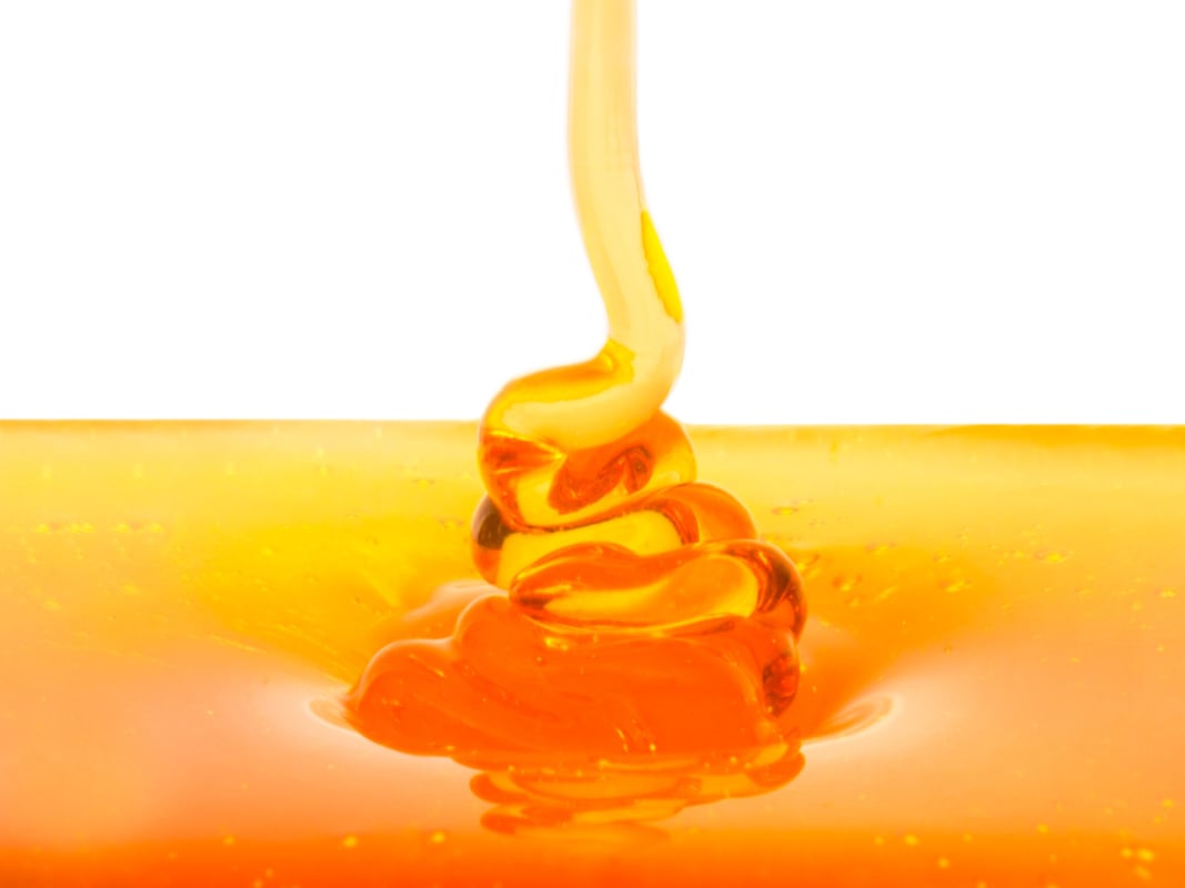 Golden Honey Drizzling Amber Pool Spiral Ribbons