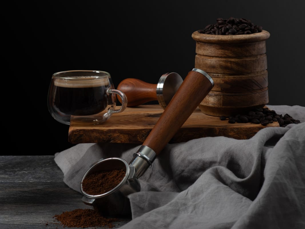 Artisan Espresso Equipment Still Life Dark Moody