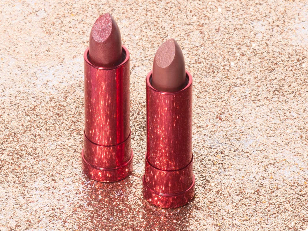 Luxury Red Glitter Lipstick Golden Sand Beauty Products