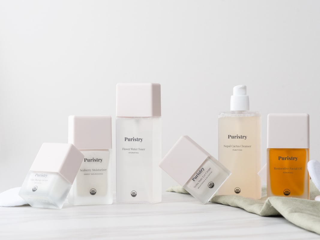 Puristry Organic Skincare Product Collection Minimalist