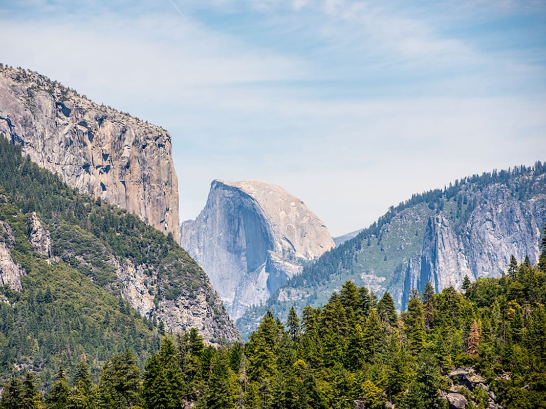 Half Dome Yosemite Valley Granite Cliffs Sierra Nevada