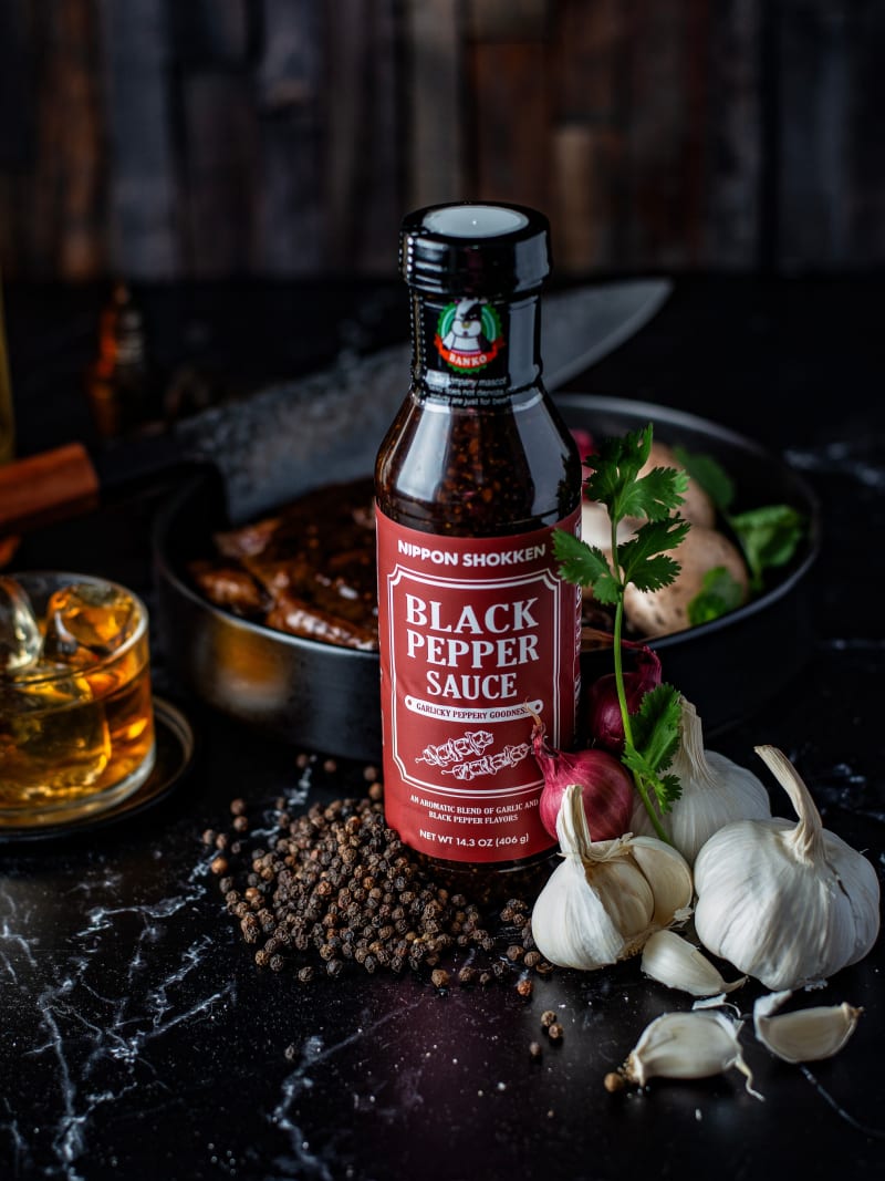 Nippon Shokken Black Pepper Sauce Product Styling Dark