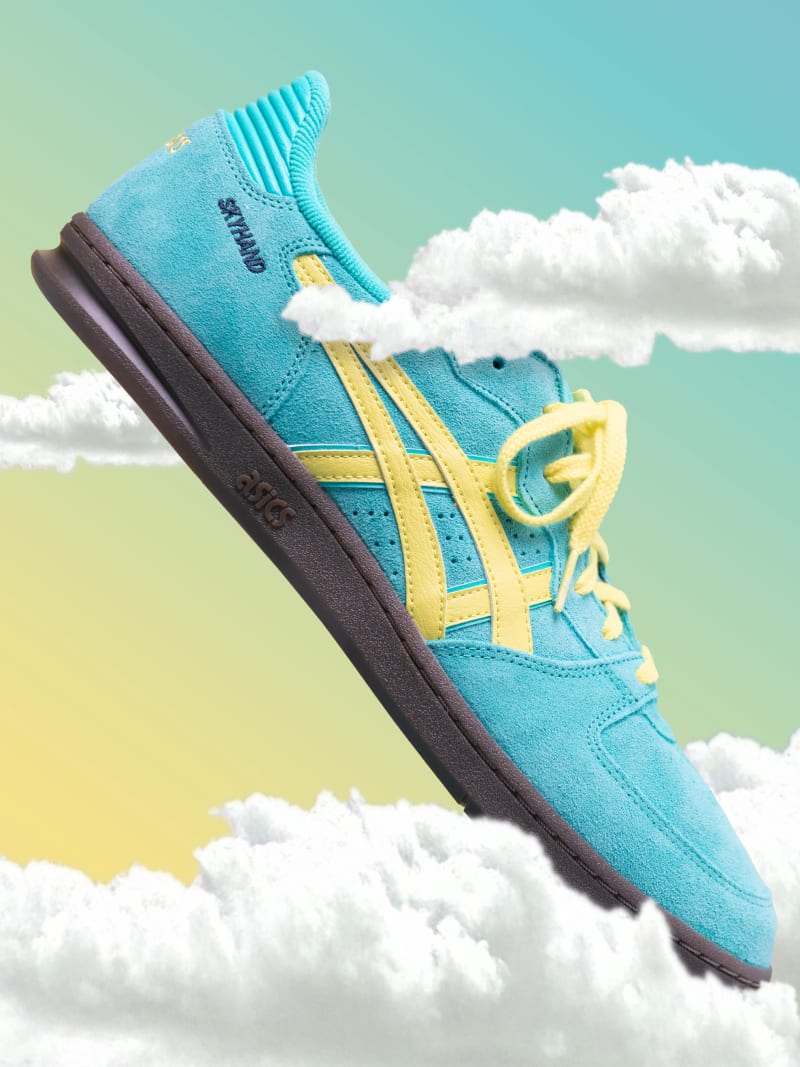 Asics Sneaker Floating Clouds Turquoise Yellow Athletic Shoe