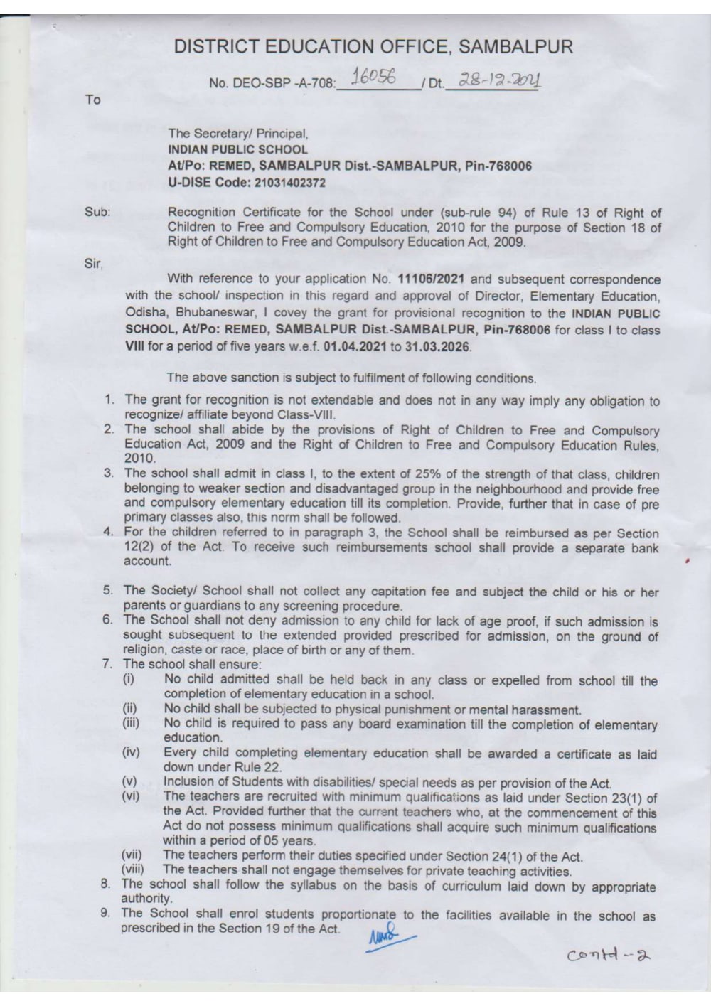 1789703704135 CERTIFICATE OF RECOGNITION