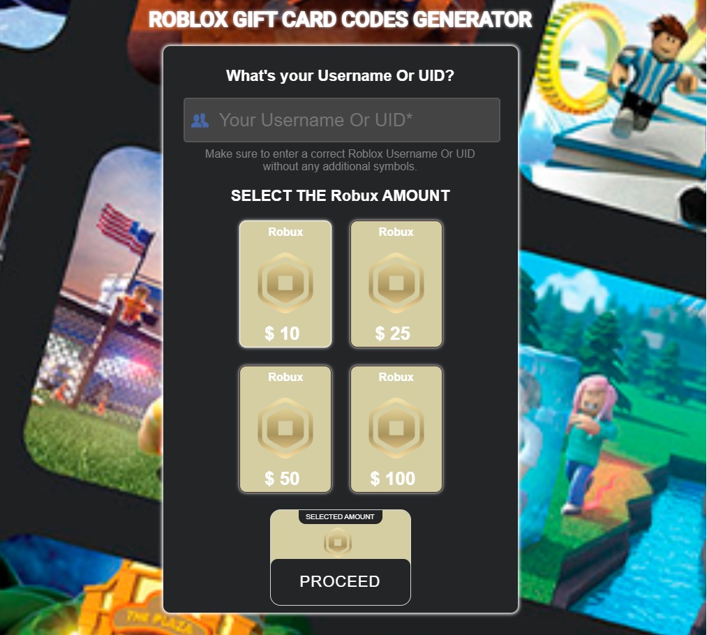 Roblox Gift Card Generator