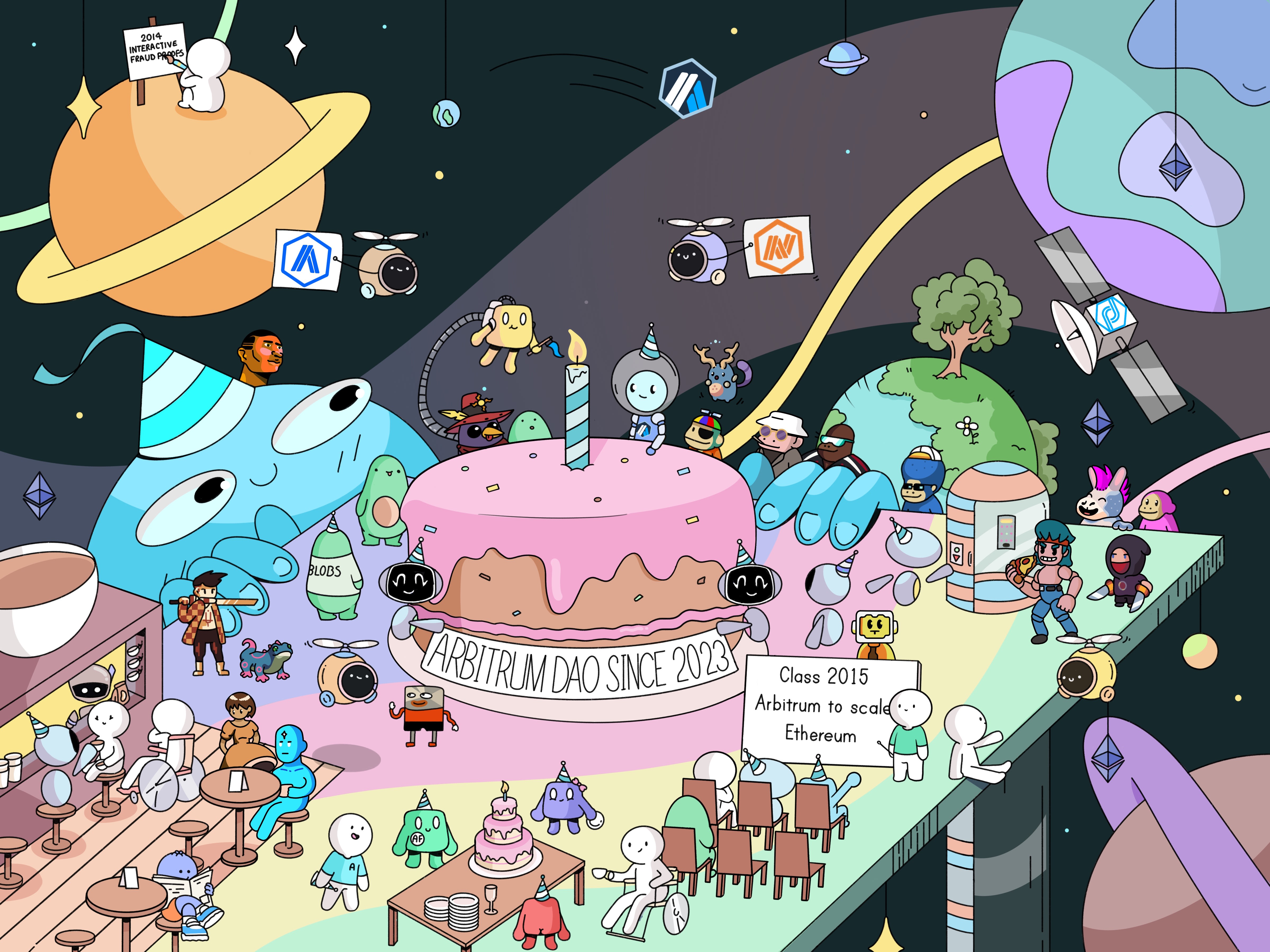 We are thrilled to join our fellow Arbinauts in the ongoing celebrations of ArbitrumDAO’s one year completion. The past 12 months were marked with big wins for the community. Simultaneously, Arbitrum’s technology became more secure and decentralized, supported by the efforts of ArbitrumDAO.

Arbitrum’s technology development started in 2014, and since 2023, the ArbitrumDAO has guided the ownership and governance of Arbitrum One and Arbitrum Nova, allowing the community to shape the future of Arbitrum and Ethereum.

At this point, we extend our gratitude to all the dedicated contributors to The ArbitrumDAO. The ArbitrumDAO was incepted on March 23, 2023, with active community participation kicking off in April 2023.

In recognition, we present The ArbitrumDAO: Celebrating The First Anniversary SBT NFT on NiftyKit, a comprehensive no-code NFT platform for creators and teams to mint, manage, and sell NFT digital collectibles.

The NFT art is a one-of-one open edition created by Artist Sushi (https://twitter.com/sushicreativ) representing the core values, collaborative nature, and history of Arbitrum, which has been in the making by many since 2014.