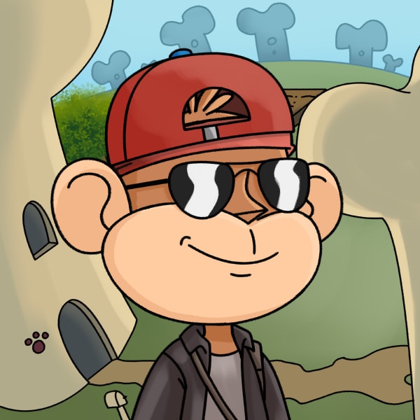 STONKS is a young ape who has many exciting adventures with his friends! He’s the leader of the team, and believes everyone deserves to be treated with love and respect! Stonks is also absolutely obsessed with 80’s Music and loves eating tendies! 