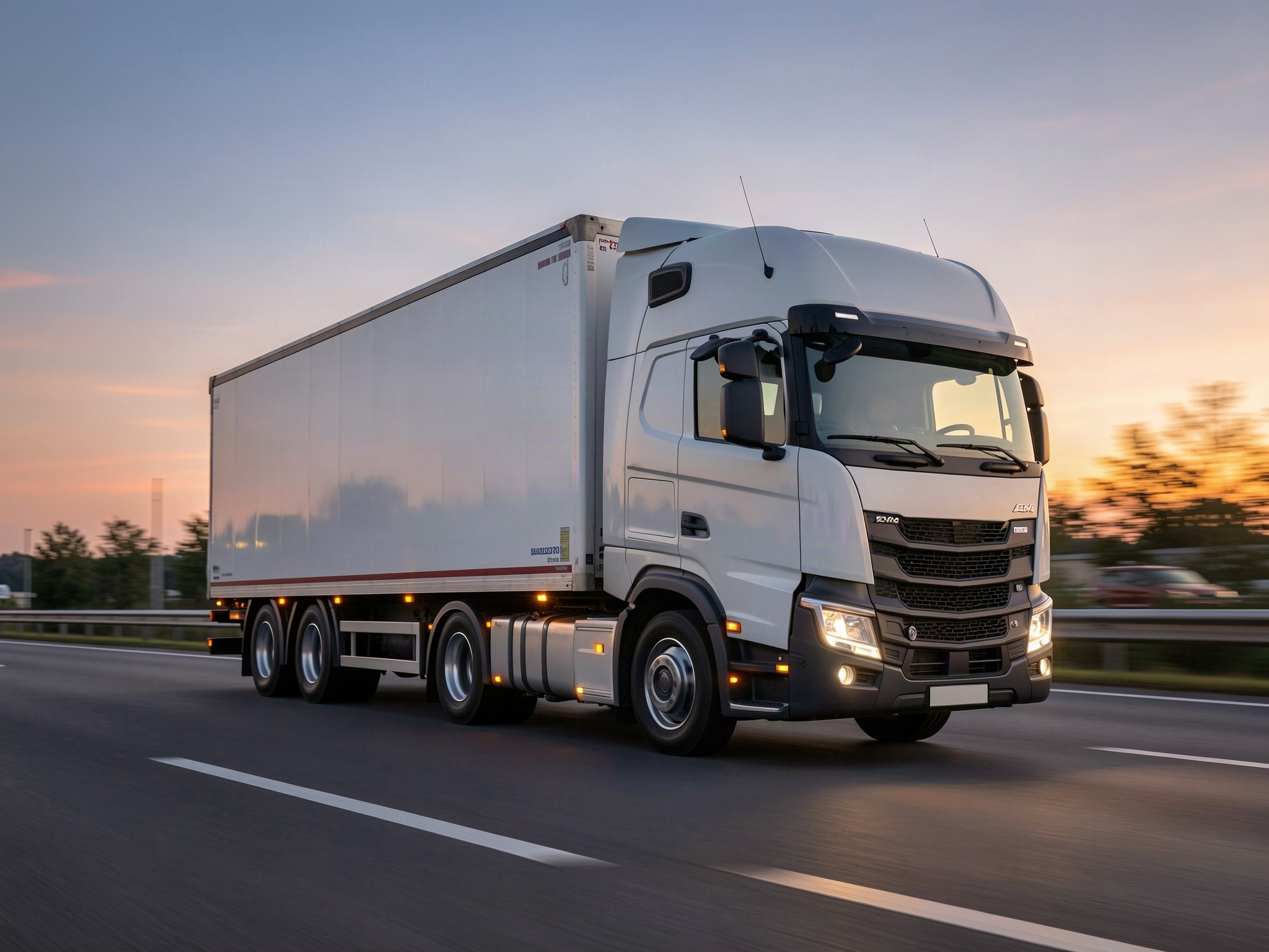Freight truck on the highway