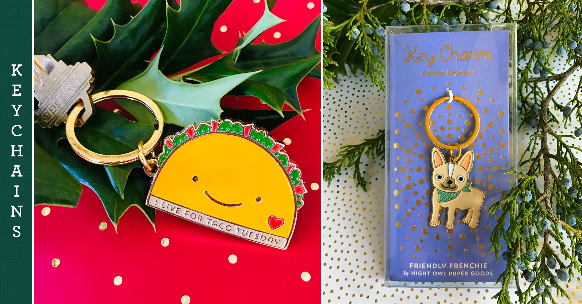 Enamel Key Charm • Key Chains