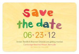 Rainbow Watercolor Save the Date