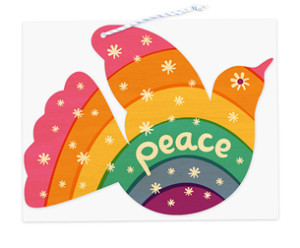 Rainbow Dove Ornament