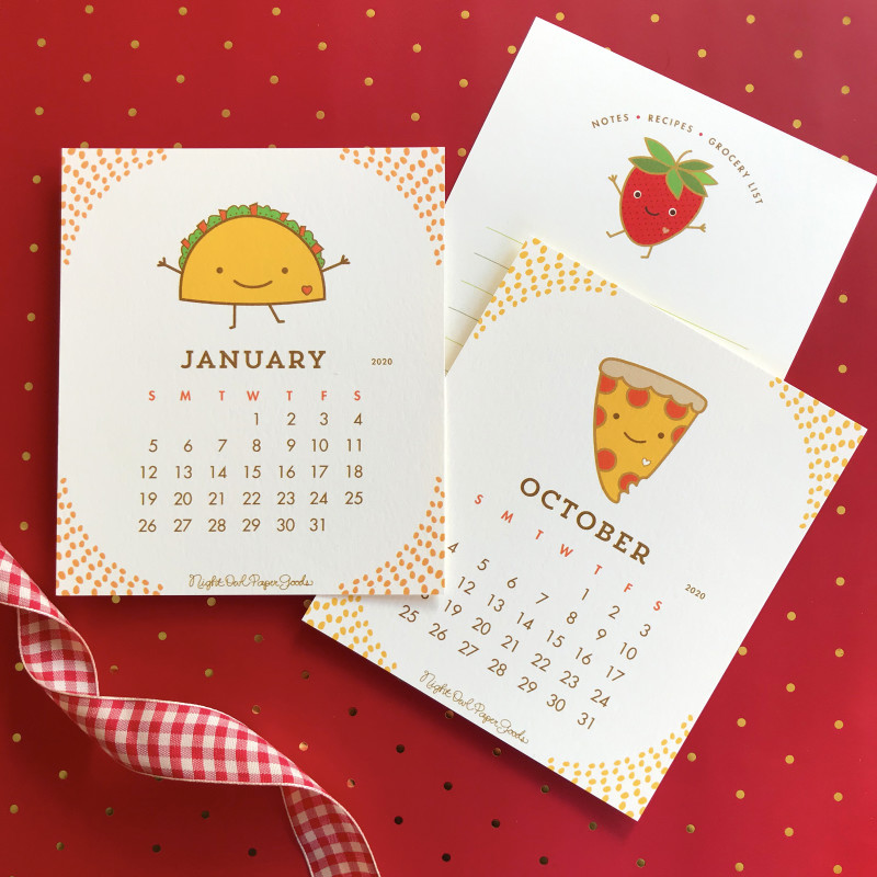 2020 Fun Food Desk Calendar 2020 Calendars Gifts Night Owl