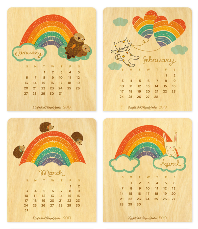 2019 Critter Rainbow Desk Calendar ‹ 2019 Calendars