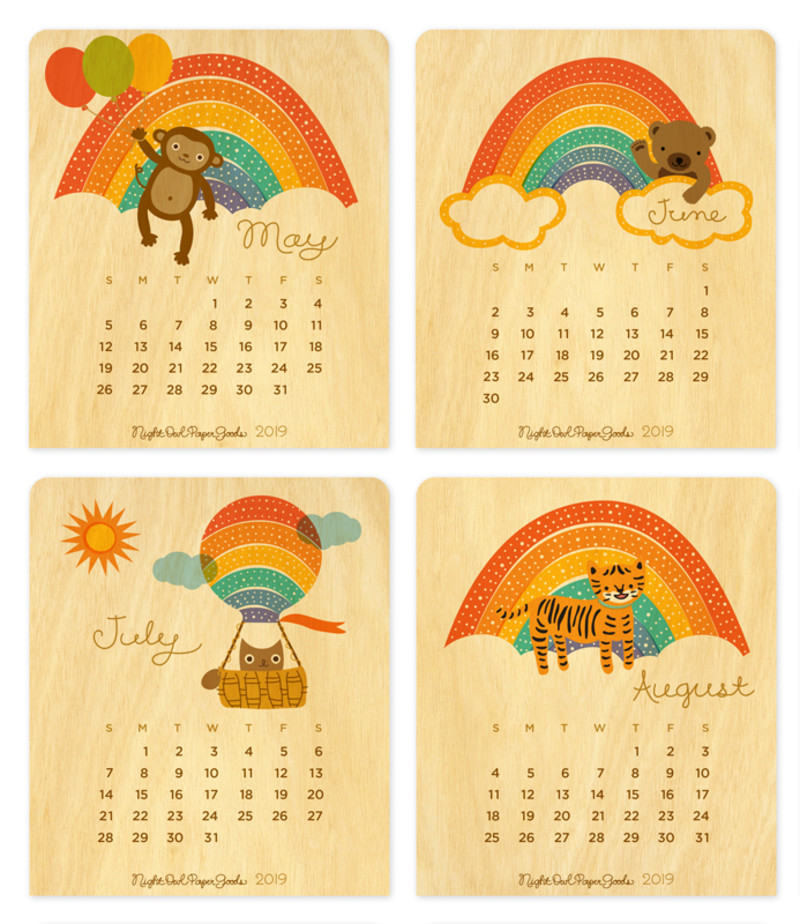 2019 Critter Rainbow Desk Calendar ‹ 2019 Calendars