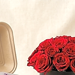 – Vanilla Bento Cake with flowers box view 6