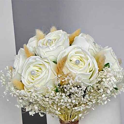 bridal bouquet of white flower view 2