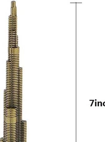 Burj Khalifa, Architectural Model, Bronze Metal Sculpture, Famous Building Kit, Souvenir view 2