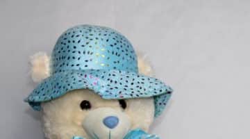Teddy Bear Ivory and Turquoise color view 2