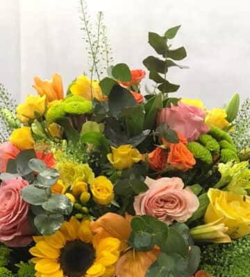 Mix flowers with glass N view 2
