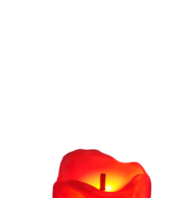 Red color candle 2 view 2