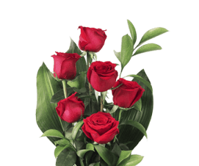 Red rose bouquet with decoration 2 view 2