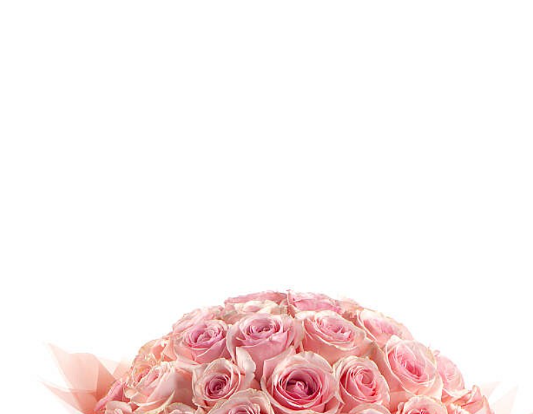 Peach rose hand bouquet. view 2