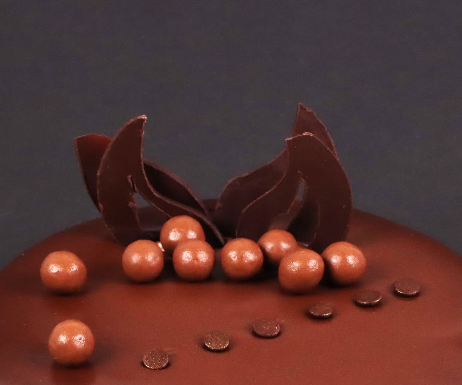 Chocolate cake with maltesers view 2